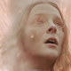 Portrait of a nurse on fire.